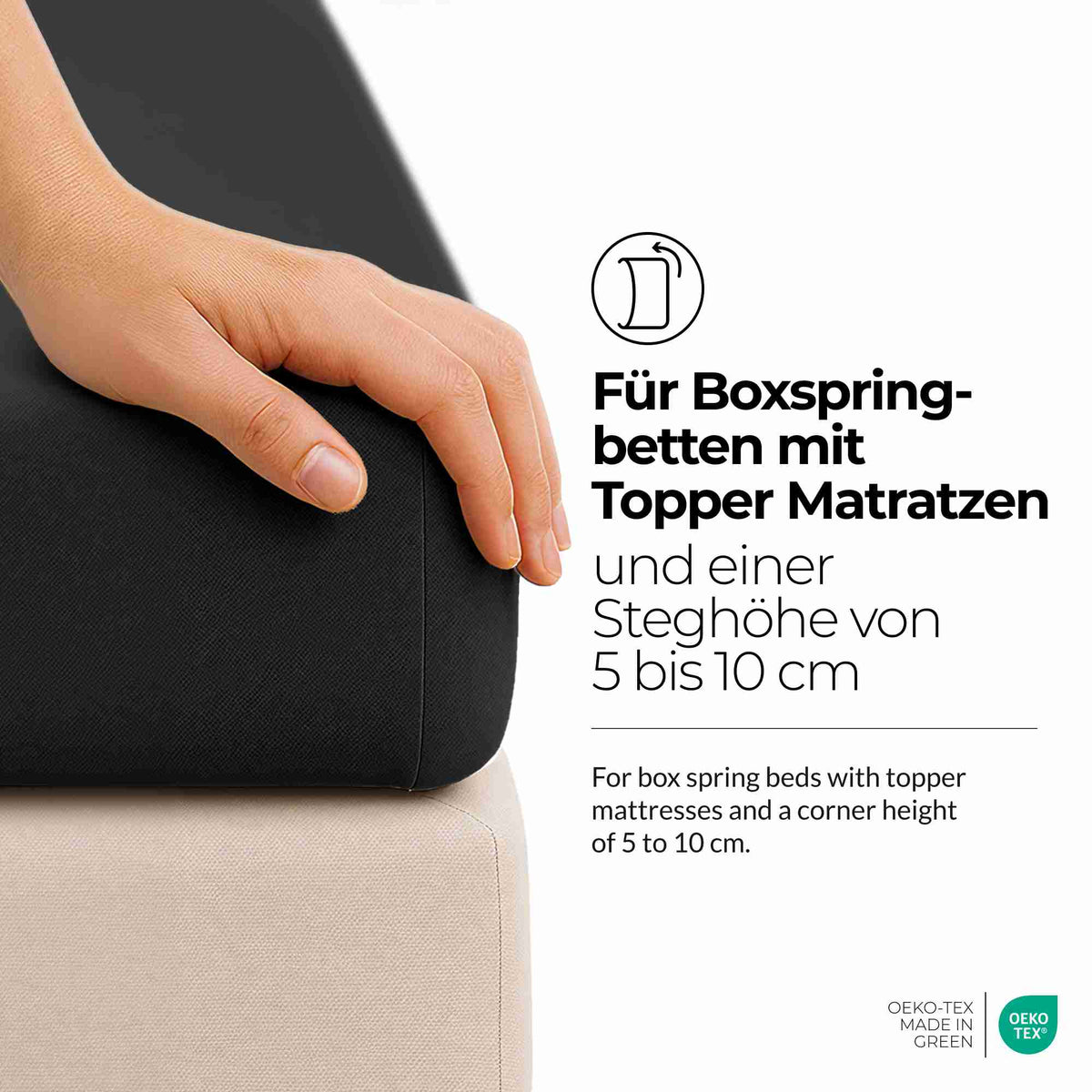 etérea 2 Stück Comfort Jersey Topper Spannbettlaken