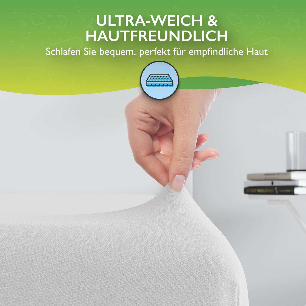 2x etérea Comfort Jersey Topper Spannbettlaken