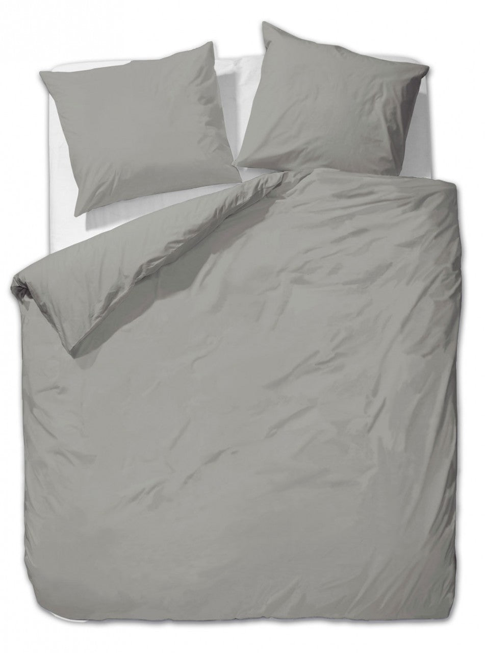 etérea Mako Satin Uni Einfarbige Bettwäsche-Set