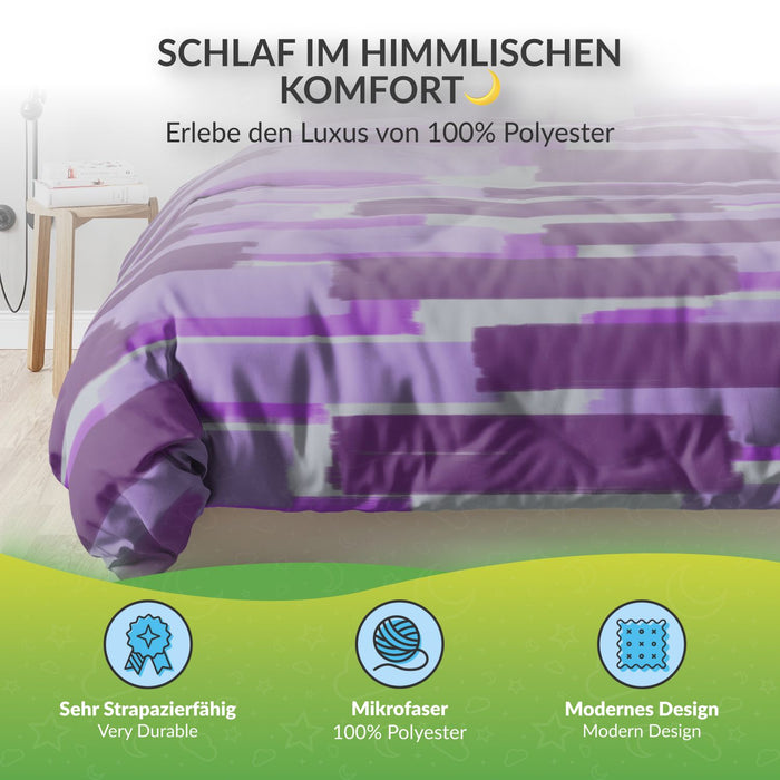 etérea Microfaser Bettwäsche Patchy Streifen #farbe_