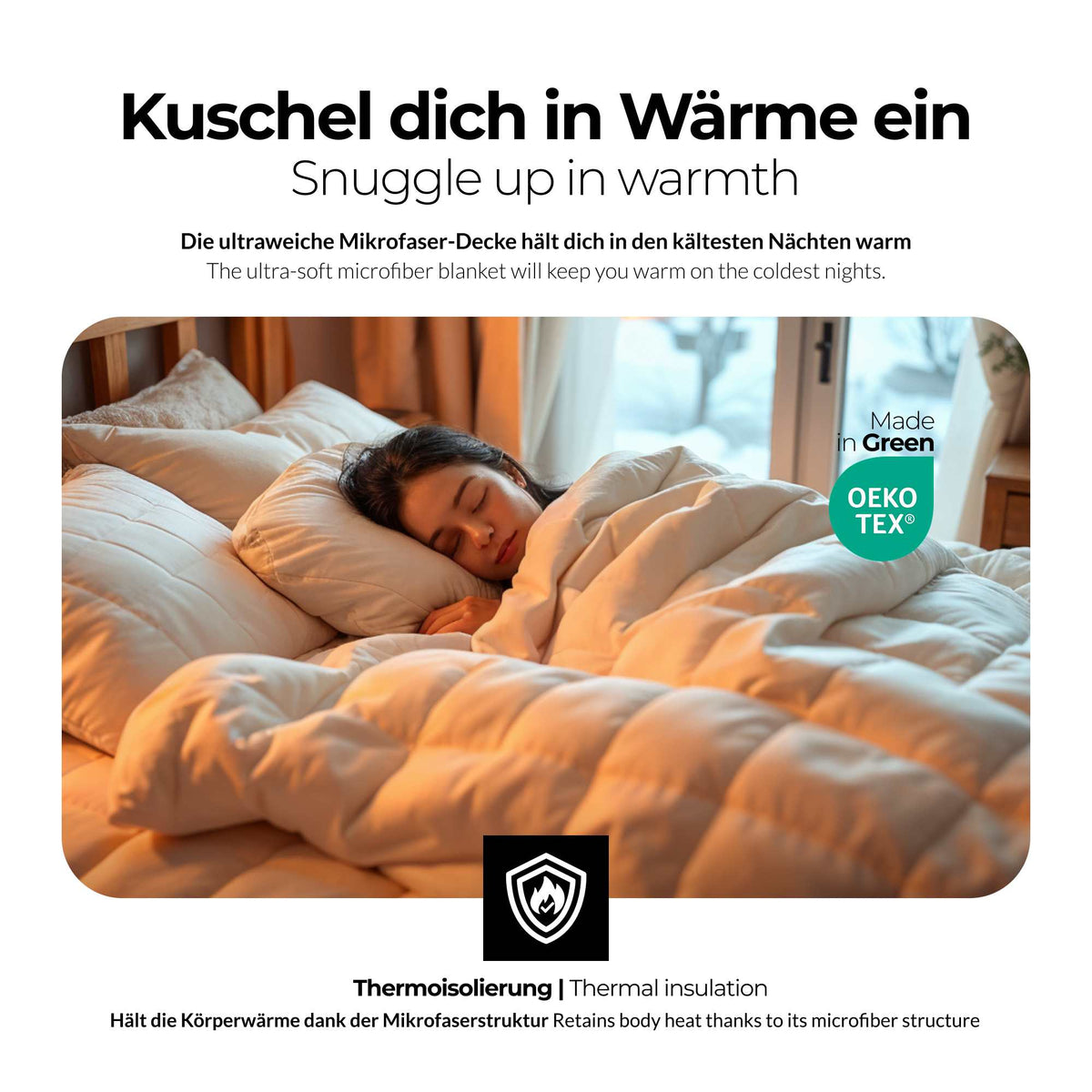 etérea Microfaser Steppdecke Frieda 4-Jahreszeiten Made in Germany 135x200 cm