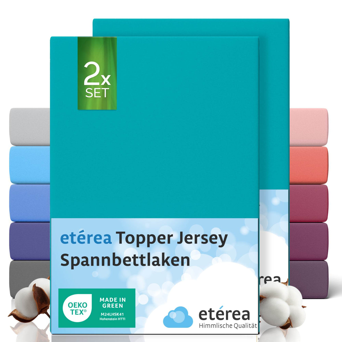 2x etérea Comfort Jersey Topper Spannbettlaken