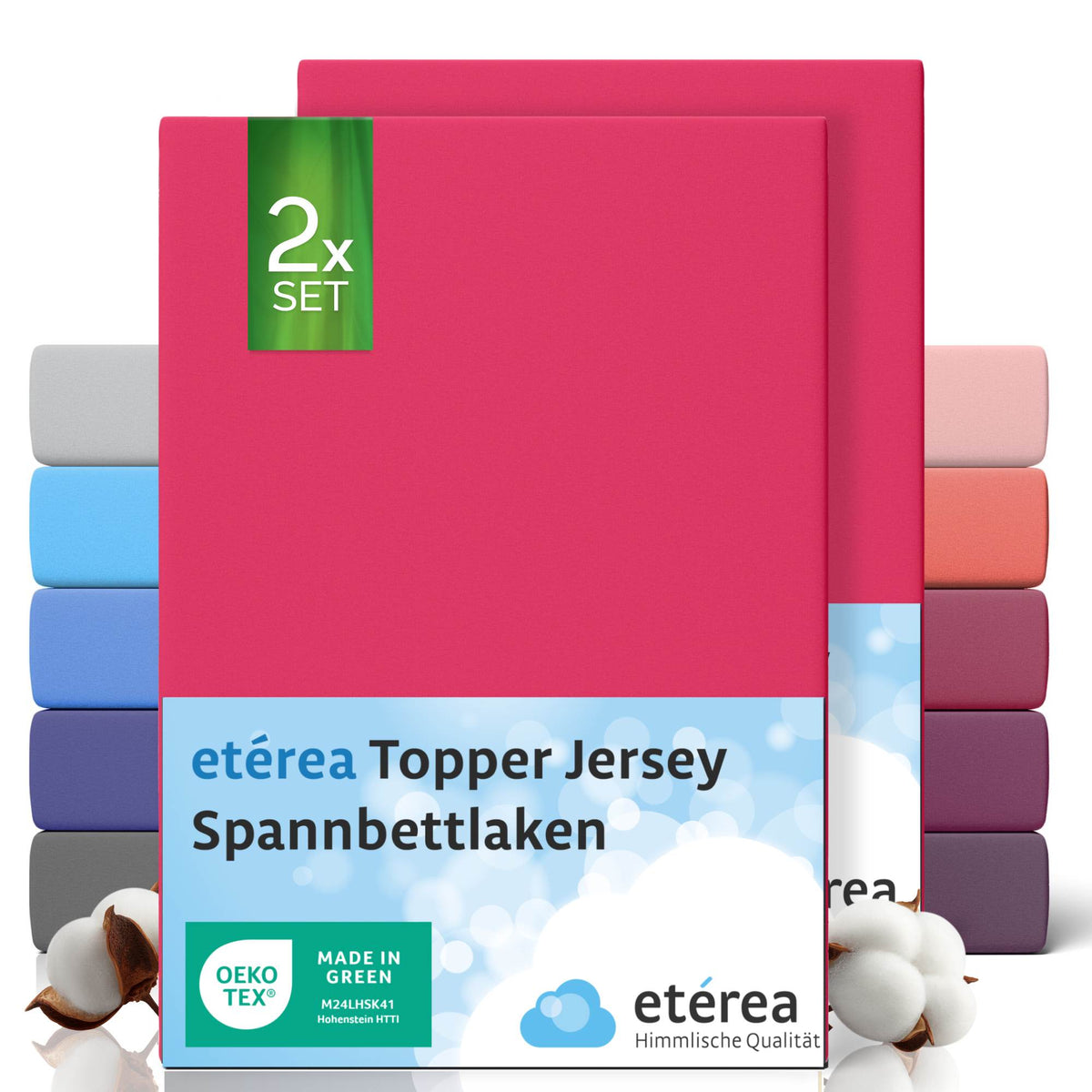 2x etérea Comfort Jersey Topper Spannbettlaken