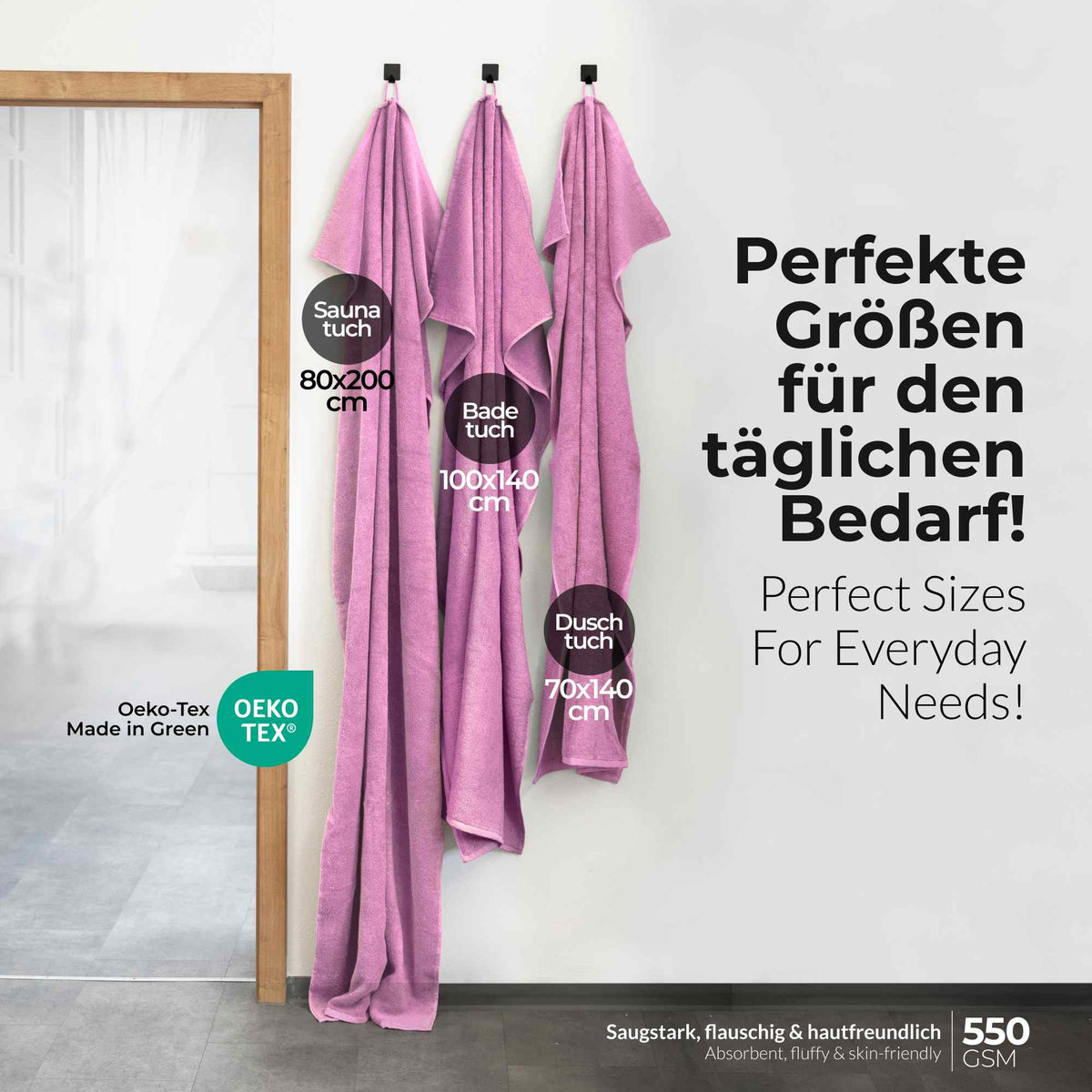 etérea Handtuch Serie Viola ohne Borte