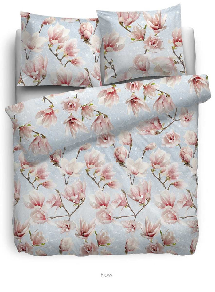 HnL Winter Biber Bettwäsche Maddy Blumen Muster Multi 135x200 cm + 80x80 cm