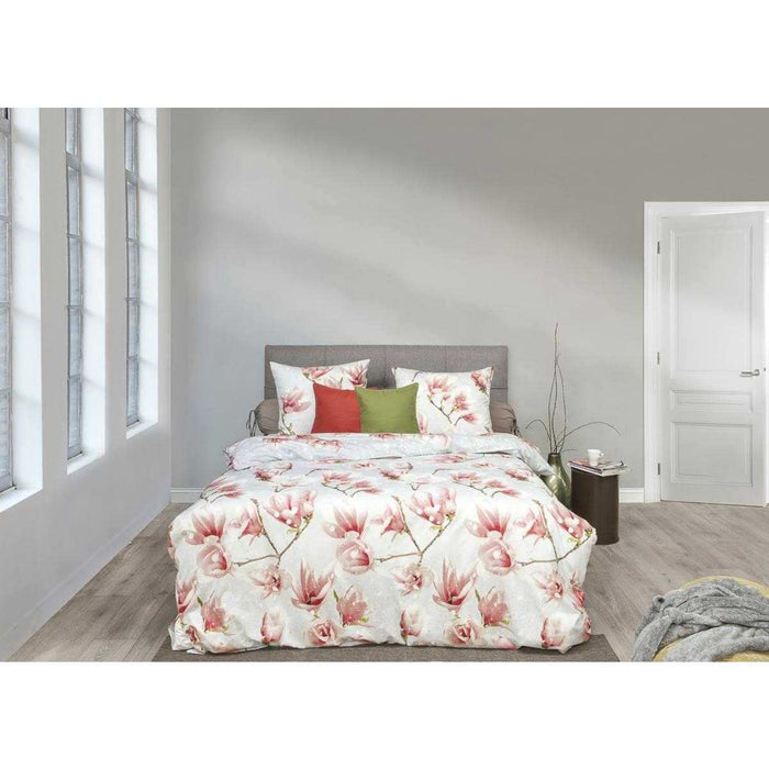 HnL Winter Biber Bettwäsche Maddy Blumen Muster Multi 135x200 cm + 80x80 cm