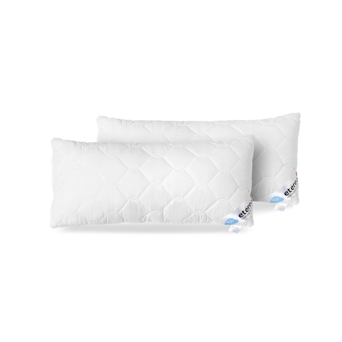 etérea Frieda Kopfkissen Microsatin Komfort 2er Set mit Reißverschluss 40x80 cm