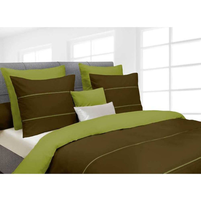 HnL Baumwolle Wende Bettwäsche #farbe_oliv