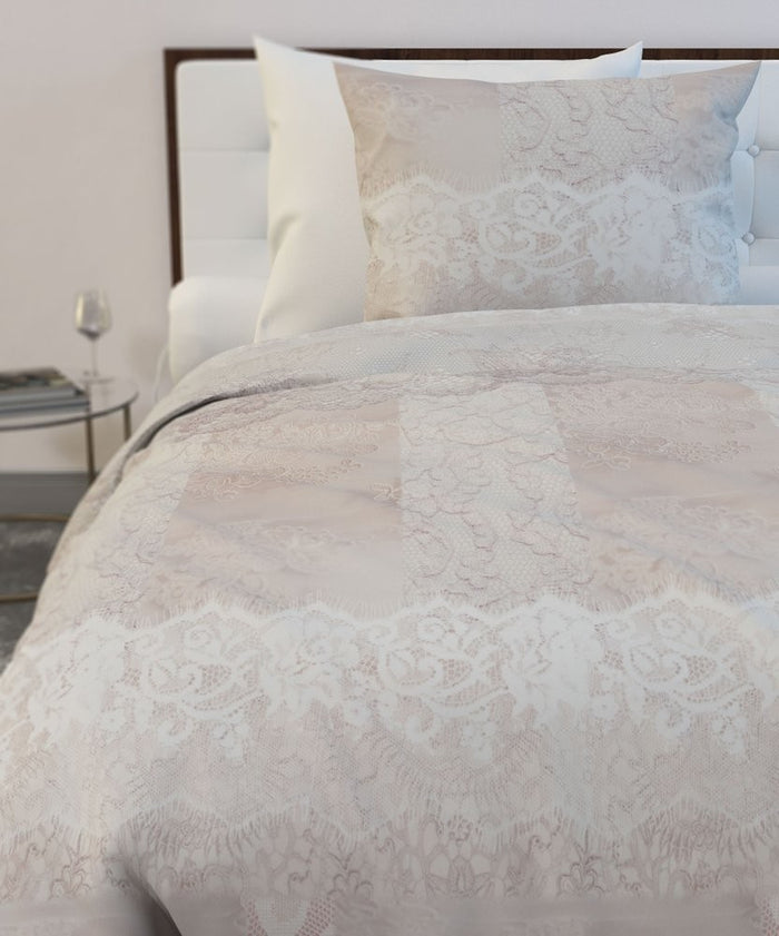 HNL Flanell Bettwäsche Blumen Lux Rosa 135x200 cm + 80x80 cm