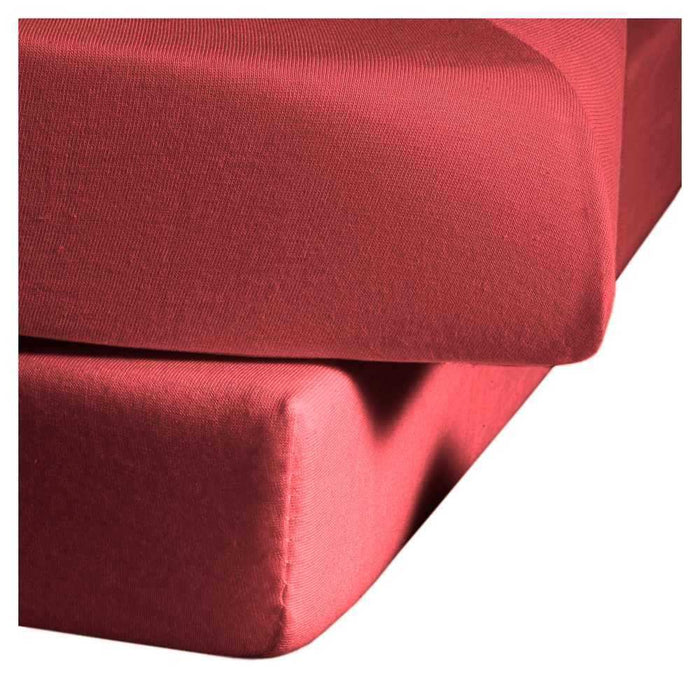 fleuresse Satin Spannbettlaken #farbe_bordeaux