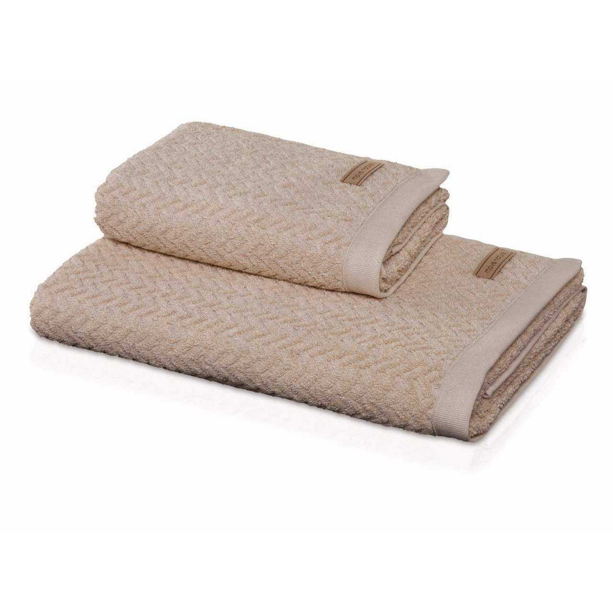 Möve Handtuch Spa Fischgrat Hoch/Tief Struktur Nature 50x100
